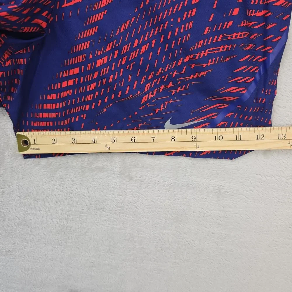 Nike AeroSwift 5” Running Shorts Mens Medium Blue Red Geometric 800285-455